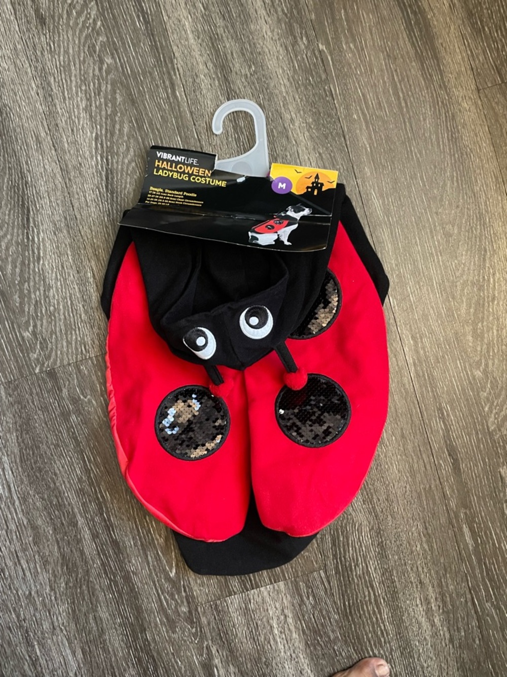 Vibrant Ladybug Pet Costume in Red and Black